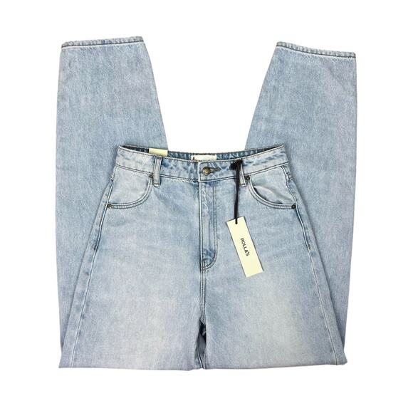 Rolla's Genie Super High Rise 80's Balloon Leg Stella Blue Denim Jeans Sz 26 NEW - Picture 11 of 16